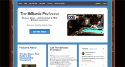Desktop Screenshot of billiardsprofessor.com