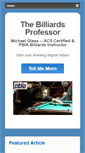 Mobile Screenshot of billiardsprofessor.com
