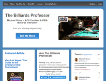 Tablet Screenshot of billiardsprofessor.com